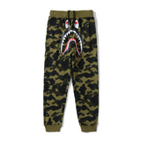 Bathing Ape Pants Autumn/Winter Shark Print Camo Casual Pants Sweatpants