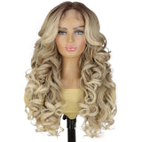 Women's Wigs Long Curly Hair Headgear Lace Wig