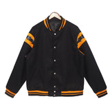 Rhude Jacket Embroidery Letter Lightning Color Matching Baseball Uniform
