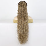 Women's Wigs High Temperature Silk Water Ripple Long Curly Hair Ponytail Hair Extensions Ponytail