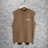 Purple Brand Distressed Tank T Shirts Distressed Sleeveless T-shirt Vest