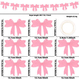 Themed Party Supplies Bow Theme Party Decoration Banner – Glittery Tinsel Bow Banner for Girls’ Birthday Party