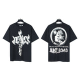 Hellstar T Shirt Alphabet Portrait Casual Men's and Women's Loose Short Sleeve T-Shirt