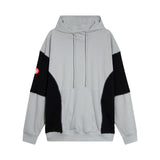 C.e hoodie early spring c.e patchworkcontrast color ribbed hooded sweatshirt