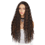 Women'S Wigs  Middle Part Lace Front Gradual Long Curly Synthetic Wig