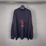 Men T-shirts Paris LOGO printed long-sleeved T-shirt loose casual bottoming shirt