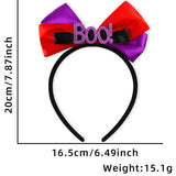 Halloween headband Halloween headgear black orange purple bow headband