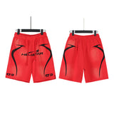 Hellstar T Shirts & Shorts Washing Print Short Sleeve T-Shirt Shorts Summer