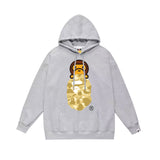 Bathing Ape Hoodie Autumn/Winter Letter Print Loose Hoodie Pullover Ape Sweater