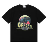 Rhude T Shirt Alphabet Coconut Racing Pattern Short Sleeve T-Shirt