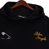 Palm Angels Hoodie Coconut Tree Pin Embroidered Hooded Sweater