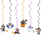 Halloween flag hanging ornaments  Halloween Cartoon Skeleton Spiral Hanging Set