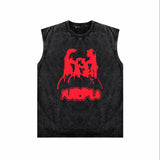 Purple Brand Distressed Tank T Shirts Distressed Sleeveless T-shirt Vest