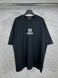Men T-shirts Paris LOOK washed old short-sleeved T-shirts loose