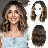 Women's Wigs Silicone Net 4X1 Lace Graduation Short Bob Curly Lace Wig