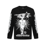 Hellstar long-sleeve T-shirt graffiti portrait print loose version casual long sleeve
