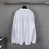 Men T-shirts Spring and Autumn Paris Long Sleeve T-Shirt Loose Casual Bottom Shirt