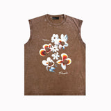 Purple Brand Distressed Tank T Shirts Distressed Sleeveless T-shirt Vest