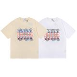 Rhude T Shirt Stamp Seal Coconut Tree Print Short Sleeve T-Shirt