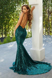 Women Party Dress Sequined Temperament Banquet Evening Gown (Ss0416)