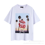 Purple Brand T ShirtsPurple Micro Label Letter Pattern Printed Short Sleeve T-Shirt