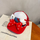 Y2k hot girl hat heavy industry big butterfly cartoon ktcat baseball cap mesh breathable sun hat