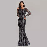 Women Party Dress Slim Fit Elegant Banquet Evening Gown (Ss0416)