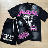 Hellstar Shorts Wash and Do Old Casual Shorts Summer