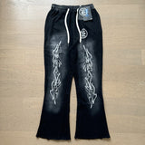 Hellstar JacketsHellstar Hoodie & Pants Wash Old Vintage Men's and Women's Loose Casual Sweater Sweatpants
