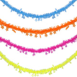 Themed Party Supplies Fluorescent Macaron Neon Party Garland – Christmas Star & Cosmos Ribbon Decoration