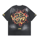 Hellstar T Shirt Flame Skull Short Sleeve Men's and Women's T-Shirt