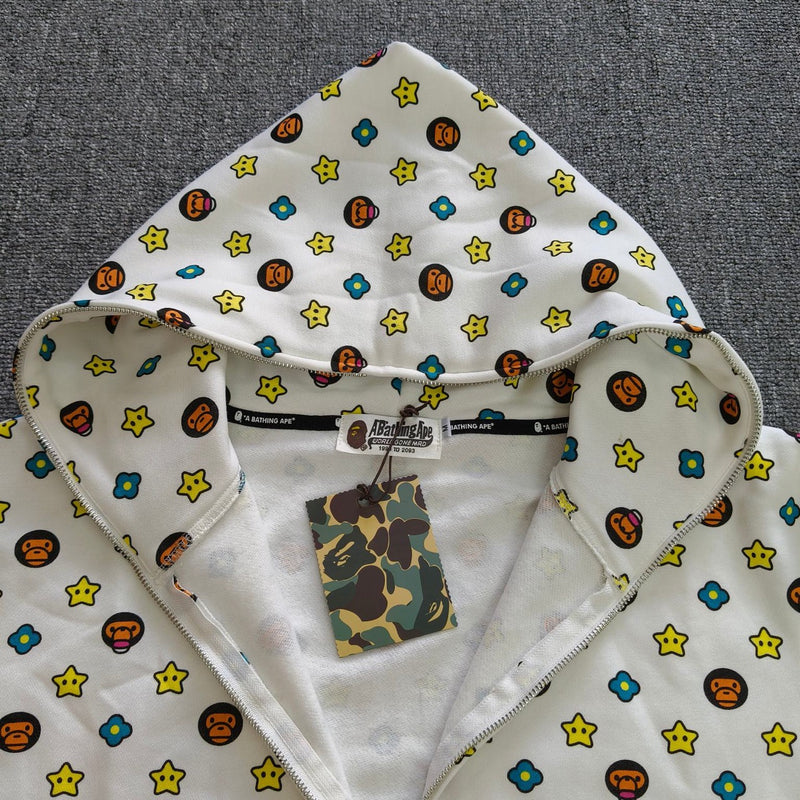 Bathing ape hoode bape co-branded milo all-print casual