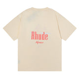 Rhude T Shirt Los Angeles RHUDE Sailing Letter Print Short Sleeve T-Shirt