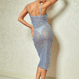 Women Dresses Sexy Temperament See-through Gauzy Gown (Hwfs0410)