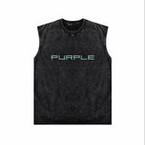 Purple Brand Distressed Tank T Shirts Distressed Sleeveless T-shirt Vest