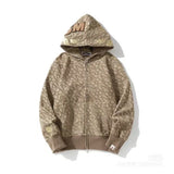 Bathing ape hoode bape sequin printed letters