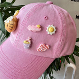 Y2k hot girl hat heavy industry beach cartoon kt cat baseball cap summer sunscreen sunshade duck tongue hat