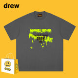 Drew T Shirts Smiley Face Short-Sleeved T-shirt Men's Short-Sleeved T-shirt