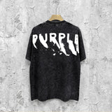 Purple Brand Distressed T Shirts Short Sleeve