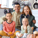 Halloween headband Halloween LED Headband – Tulle Bow with Glowing Skull & Ghost Lights