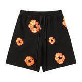 Denim Tears T Shirt ShortsFlame Short Sleeve T-shirt Sports Casual Shorts Suit (Options need to be purchased separately)