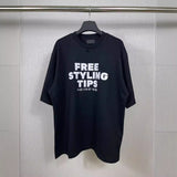 Men T-shirts Summer Paris Ready-to-Wear Old Ripped Short Sleeve T-Shirt Loose Casual