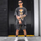 Rhude Shorts3M Reflective Letter Print Tether Elastic Casual Beach Shorts