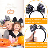 Halloween headband Halloween LED Headband – Tulle Bow with Glowing Skull & Ghost Lights