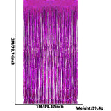 Themed Party Supplies Gender Reveal Foil Fringe Curtain & Tablecloth Set – Baby Boy & Girl Party Decorations