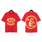 Hellstar T Shirt No Guts No Glory Print Short Sleeve T-Shirt