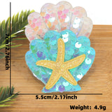 Themed Party Supplies Cartoon Seashell & Starfish Hair Clips – Ocean Theme Birthday Party Accessories