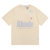 Rhude T Shirt Letter Print Short Sleeve T-Shirt