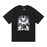 Purple Brand T Shirt Chess Print Short Sleeve T-Shirt