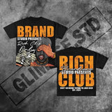 Street Unisex T-shirt Rich Club Masked Gangster T-shirt